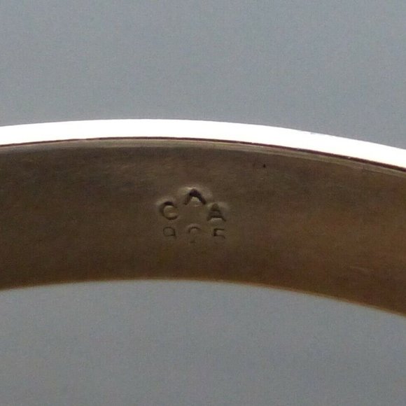 Malachite Sterling silver cuff Bracelet Modernist Sterling Silver Southwest 925 - Picture 4 of 4